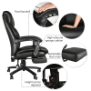 High Back Office  Chair with High Quality PU Leather;  Soft Cushion and Footrest;  Tilt Function Max