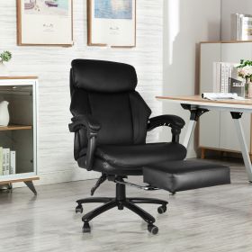 High Back Office  Chair with High Quality PU Leather;  Soft Cushion and Footrest;  Tilt Function Max