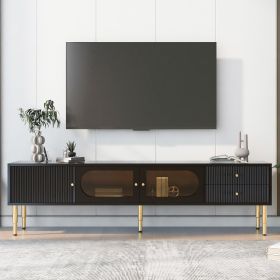 TV Stand for TVs up to 80'', Entertainment Center with Multifunctional Storage Space, TV Cabinet with 2 Drawers, Media Console for Living Room, Bedroo