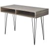 Desk with 2 Compartments Gray