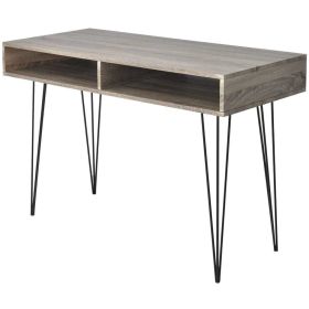 Desk with 2 Compartments Gray