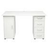 One Door Four Drawers Computer Desk White