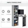 Wall Mount Desk Cabinet-Grey