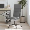 Office Chair Gray Mesh Fabric and Faux Leather