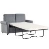 57.4" Pull Out Sofa Bed,Sleeper Sofa Bed with Premium Twin Size Mattress Pad,2-in-1 Pull Out Couch Bed,Loveseat Sleeper for Living Room,Small Apartmen
