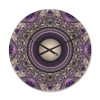 Designart 'Fractal Pattern Purple with Circles ' Modern Wood Wall Clock