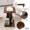 2-Tier Retro Compact End Table for Living Room and Small Space