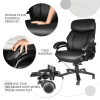 Executive Office Chair; High Quality PU Leather Chair with Soft Cushion and Backrest;  400lbs; Black