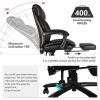 High Back Office  Chair with High Quality PU Leather;  Soft Cushion and Footrest;  Tilt Function Max
