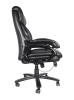 Executive Office Chair; High Quality PU Leather Chair with Soft Cushion and Backrest;  400lbs; Black