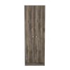 Buxton Rectangle 2-Door Storage Tall Cabinet Dark Brown and Black Wengue