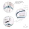Kids 100 Pack Velvet Shirt Hangers in Light Blue