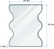Wall Mirror 30x35 Inch Black Rectangular Mirror with 2 Wavy Sides Metal Framed Mirror Vanity Mirror Dressing Mirror, for Bathroom, Living Room, Bedroo