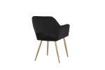 Black Faux Fur Vanity Chair, Cute Vanity Chair for Girls Women Modern Upholstered Faux Fur Armchair with Gold Metal Legs for Makeup Bedroom Living Roo