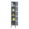 5 Door 66"H Metal Lockers With Lock for Employees,Storage Locker Cabinet for Home Gym Office School Garage,Gray