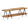 TV Stand 63"x15.7"x19.7" Solid Wood Mango
