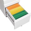 3-Drawer Mobile File Cabinet with Lock, Office Storage Filing Cabinet for Legal/Letter Size, Pre-Assembled Metal File Cabinet Except Wheels Under Desk