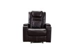 New Design PU Material With Cup Hold Storage USB Recliner
