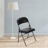 6pcs Elegant Foldable Iron & PVC Chairs for Convention & Exhibition Black