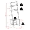 Bellamy 2-Drawer Leaning Shelf; Black