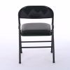 6pcs Elegant Foldable Iron & PVC Chairs for Convention & Exhibition Black