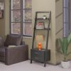 Bellamy 2-Drawer Leaning Shelf; Black
