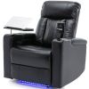 Premium Power Recliner with Storage Arms, Cupholders, Swivel Tray Table and Cell Phone Stand,Black(Old Sku:SG000451AAA)