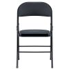 6pcs Elegant Foldable Iron & PVC Chairs for Convention & Exhibition Black