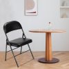 6pcs Elegant Foldable Iron & PVC Chairs for Convention & Exhibition Black