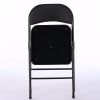 6pcs Elegant Foldable Iron & PVC Chairs for Convention & Exhibition Black