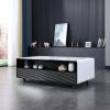 Smart Table Fridge, Multifunctional Coffee Table, Tempered Glass Table Top and Back Storage