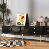 TV Stand for TVs up to 80'', Entertainment Center with Multifunctional Storage Space, TV Cabinet with 2 Drawers, Media Console for Living Room, Bedroo