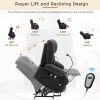 Power Lift Recliner Chair Electric Recliner for Elderly Recliner Chair with Massage and Heating Functions, Remote, Phone Holder Side Pockets and Cup H