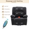 Power Lift Recliner Chair Electric Recliner for Elderly Recliner Chair with Massage and Heating Functions, Remote, Phone Holder Side Pockets and Cup H