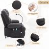 Power Lift Recliner Chair Electric Recliner for Elderly Recliner Chair with Massage and Heating Functions, Remote, Phone Holder Side Pockets and Cup H