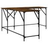 Desk Smoked Oak 58.7"x58.7"x29.5" Engineered Wood