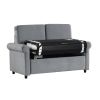 57.4" Pull Out Sofa Bed,Sleeper Sofa Bed with Premium Twin Size Mattress Pad,2-in-1 Pull Out Couch Bed,Loveseat Sleeper for Living Room,Small Apartmen