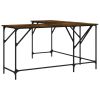 Desk Smoked Oak 58.7"x58.7"x29.5" Engineered Wood