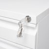 3-Drawer Mobile File Cabinet with Lock, Office Storage Filing Cabinet for Legal/Letter Size, Pre-Assembled Metal File Cabinet Except Wheels Under Desk