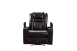 New Design PU Material With Cup Hold Storage USB Recliner