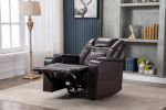 New Design PU Material With Cup Hold Storage USB Recliner