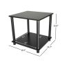 No Tools End Tables, Solid Black, Set of 2