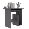 Desk Gray 31.5"x17.7"x29.1" Engineered Wood