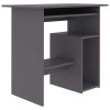 Desk Gray 31.5"x17.7"x29.1" Engineered Wood