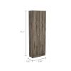 Multistorage Pantry Cabinet; Five Shelves; Double Door Cabinet -Dark Brown / Black