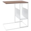 Side Table White 21.7"x14.2"x23.4" Engineered Wood