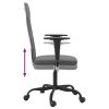 Office Chair Gray Mesh Fabric and Faux Leather
