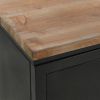 Double Pedestal Desk Solid Firwood and Steel 47.2"x19.7"x29.9"