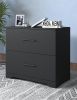 2 -Drawer Lateral Filing Cabinet,Storage Filing Cabinet for Home Office, Black