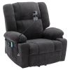 Power Lift Recliner Chair Electric Recliner for Elderly Recliner Chair with Massage and Heating Functions, Remote, Phone Holder Side Pockets and Cup H